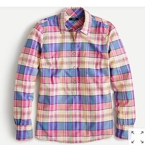 J.Crew Classic plaid popover